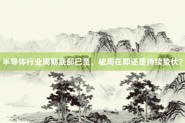 半导体行业周期底部已至，破局在即还是持续蛰伏？