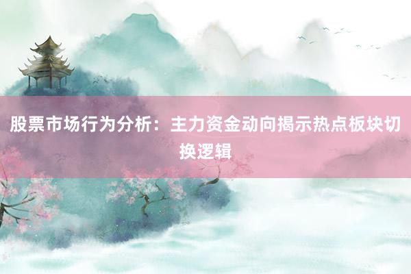 股票市场行为分析：主力资金动向揭示热点板块切换逻辑