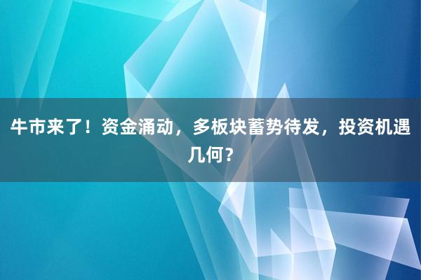 牛市来了！资金涌动，多板块蓄势待发，投资机遇几何？