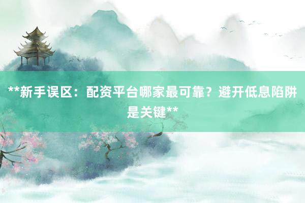 **新手误区：配资平台哪家最可靠？避开低息陷阱是关键**