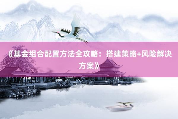 《基金组合配置方法全攻略:搭建策略+风险解决方案》