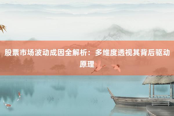 股票市场波动成因全解析：多维度透视其背后驱动原理